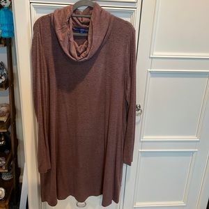 Cowell neck sweater dress